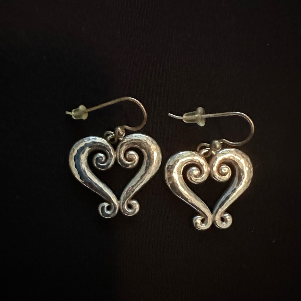 Brighton Genoa Scroll Heart silver plated statement necklace and earrings - Picture 3 of 4